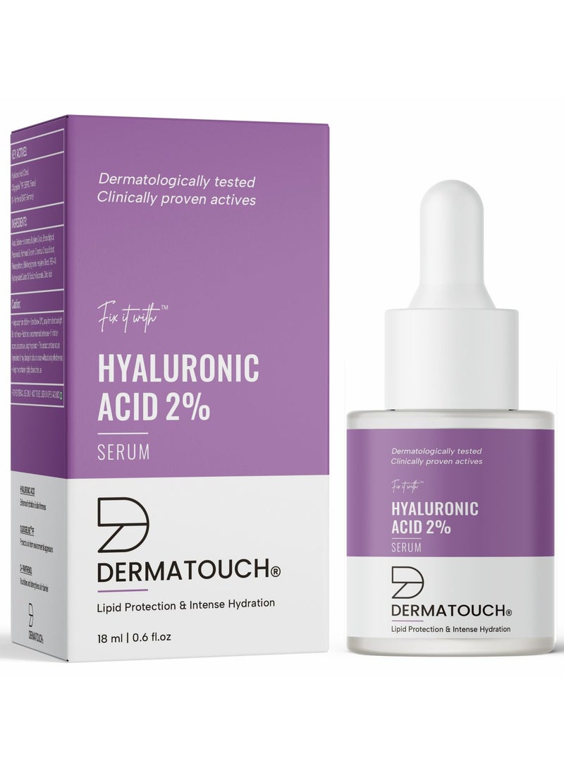 DERMATOUCH - DERMATOUCH Hyaluronic Acid 2% Serum | For intense Hydration, Glowing Skin | Specially for Dry Skin | For both Men & Women|18ml - Image 1
