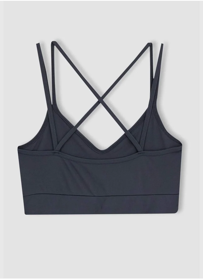 ديفاكتو Woman Sports Bra Crew Neck Knitted