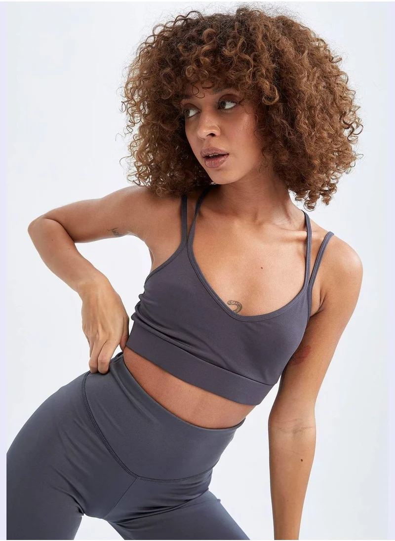 ديفاكتو Woman Sports Bra Crew Neck Knitted