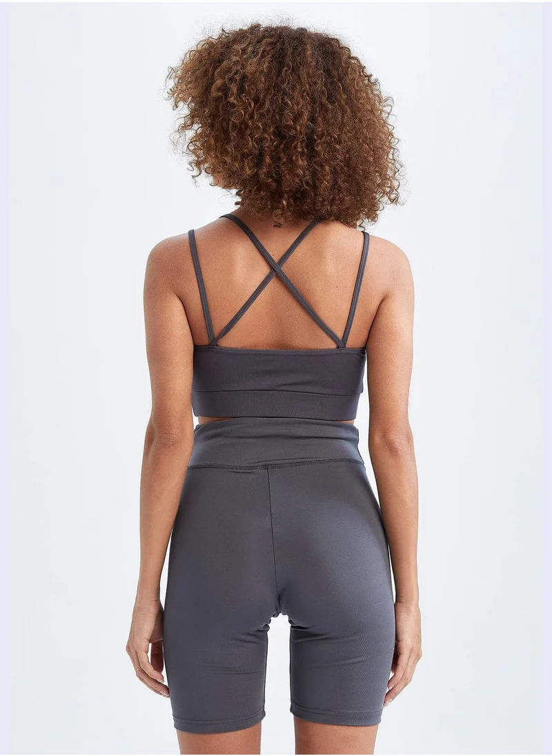 ديفاكتو Woman Sports Bra Crew Neck Knitted