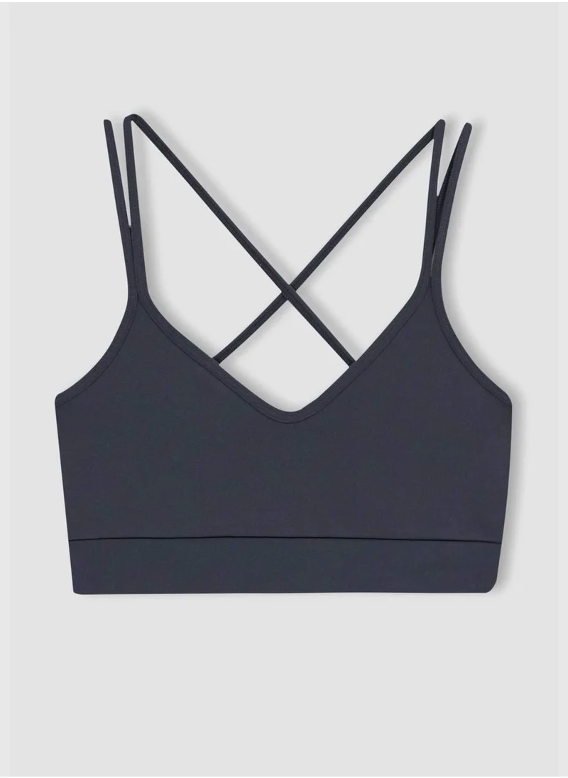 ديفاكتو Woman Sports Bra Crew Neck Knitted