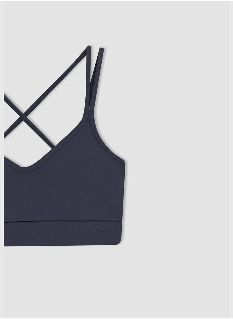 ديفاكتو Woman Sports Bra Crew Neck Knitted