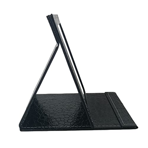 Jtbling Protable Folding Vanity Mirror with Adjustable Stand, Travel Mirror Makeup Mirror (Black) - Image 1