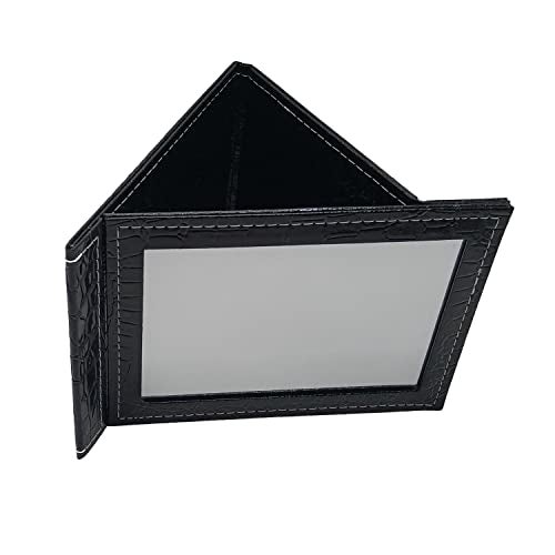 Jtbling Protable Folding Vanity Mirror with Adjustable Stand, Travel Mirror Makeup Mirror (Black) - Image 3