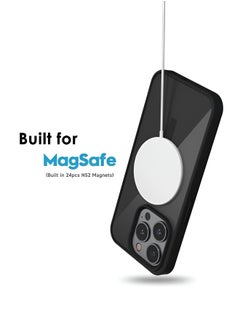 Mida Magnetic Case for iPhone 15 Pro Max by Mida, compatible with MagSafe, shockproof protective case, transparent phone case with strong magnet, slim case for Apple iPhone 15 Pro Max 6.7-inch  - Image 4