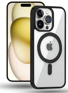 Mida Magnetic Case for iPhone 15 Pro Max by Mida, compatible with MagSafe, shockproof protective case, transparent phone case with strong magnet, slim case for Apple iPhone 15 Pro Max 6.7-inch  - Image 1