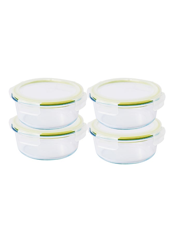 LocknLock Fresh Oven-Safe Glass Round Container 930x2, Airtight Food Storage Box, Microwave & Oven Safe Set of 2