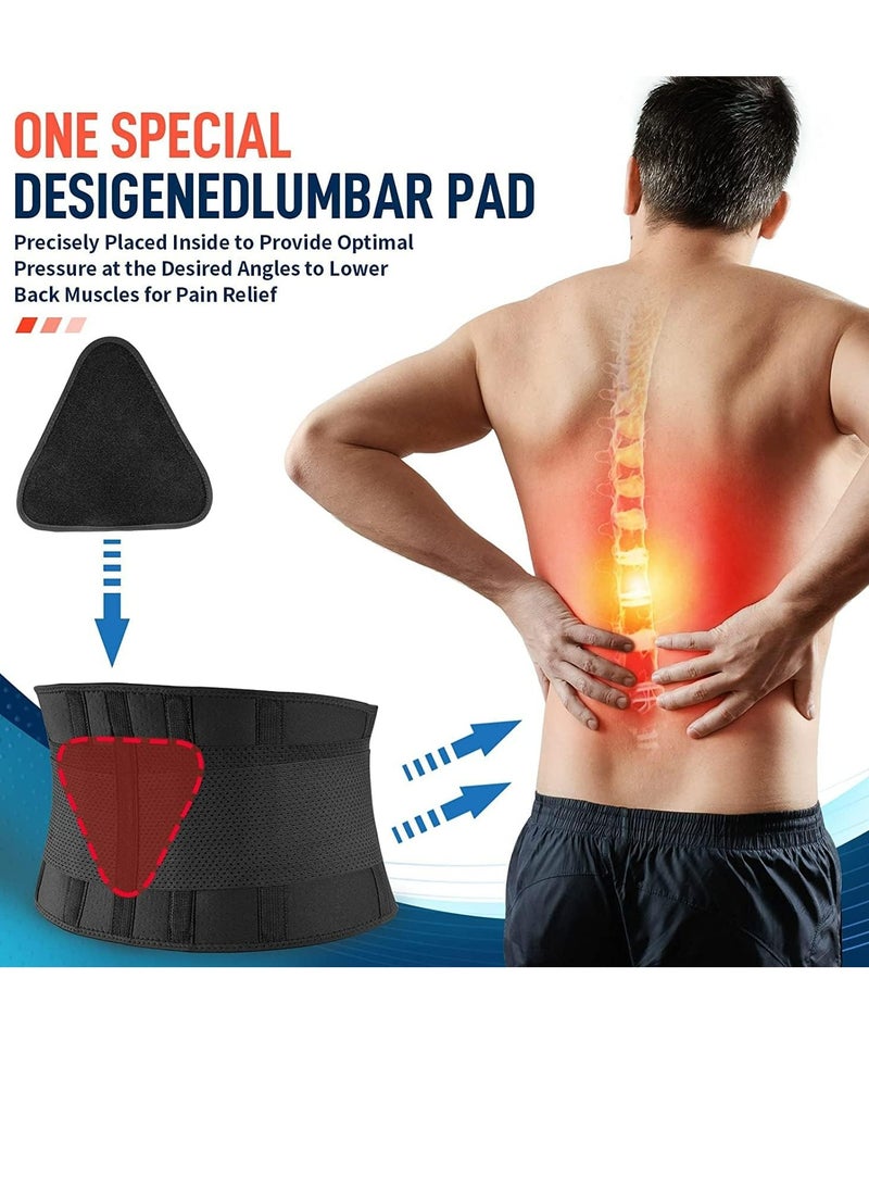Cool Baby COOLBABY Waist Support Belt Suitable For Men And Women Back Support Belt Breathable Lumbar Support Belt Lumbar Cushion Relieve Low Back Pain Relieve Herniated Disc Sciatica Scoliosis XL Size  - Image 2