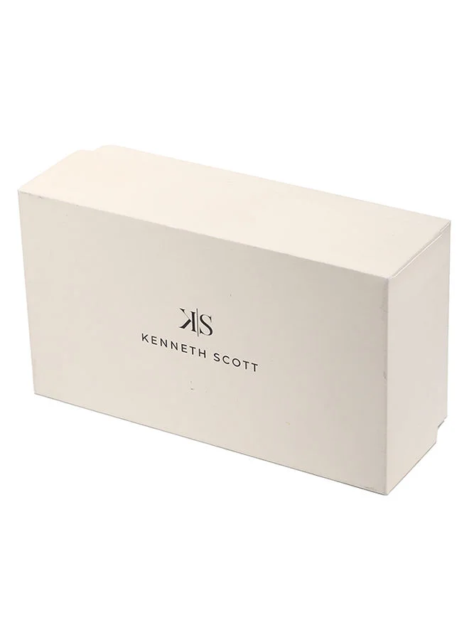 KENNETH SCOTT Men's Analog Tonneau Shape Stainless Steel Wrist Watch K22041-SBSN - 44 Mm