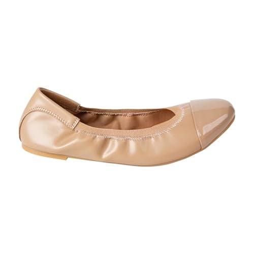 Comfort Plus Women's Dark Nude Claire Scrunch Flat by Payless 5.5 Medium - Image 2