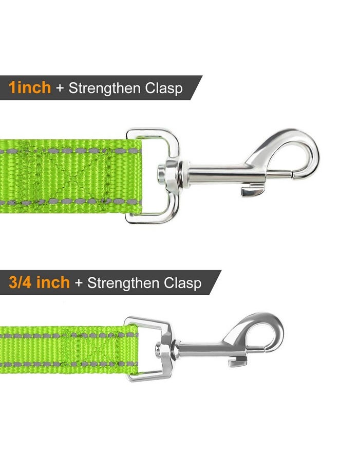 Joytale - Joytale Double-Sided Reflective Dog Leash, 6 FT/5 FT/4 FT, Padded Handle Nylon Dogs Leashes for Medium & Large Dogs Walking, Green, 4FT - Image 1
