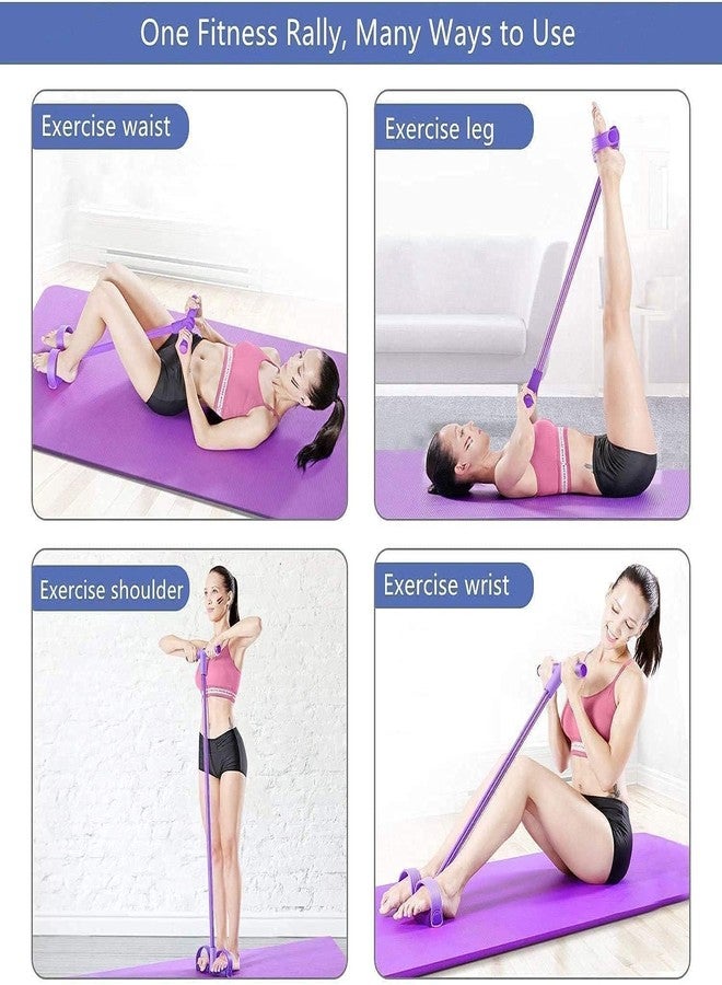 Levrix Resistance Band Pedal Exerciser with Foam Handle | Home Workout Fitness Band for Full Body Exercise, Toning, Stretching and Daily Training for Men and Women - Image 2