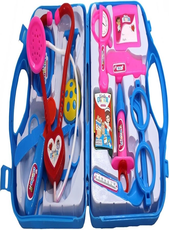 SHRISA Creation Doctor Playset for Kids, Play Doctor Set with Foldable Suitcase, Doctor Kit Toyset for Kids Above 3 Years (Multicolor) (Blue) - Image 2