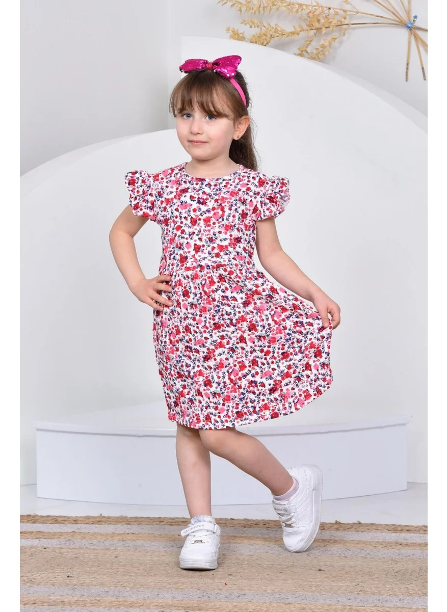 بدز ديري BDZ Leather Colored Short Sleeve Cotton Girl's Dress