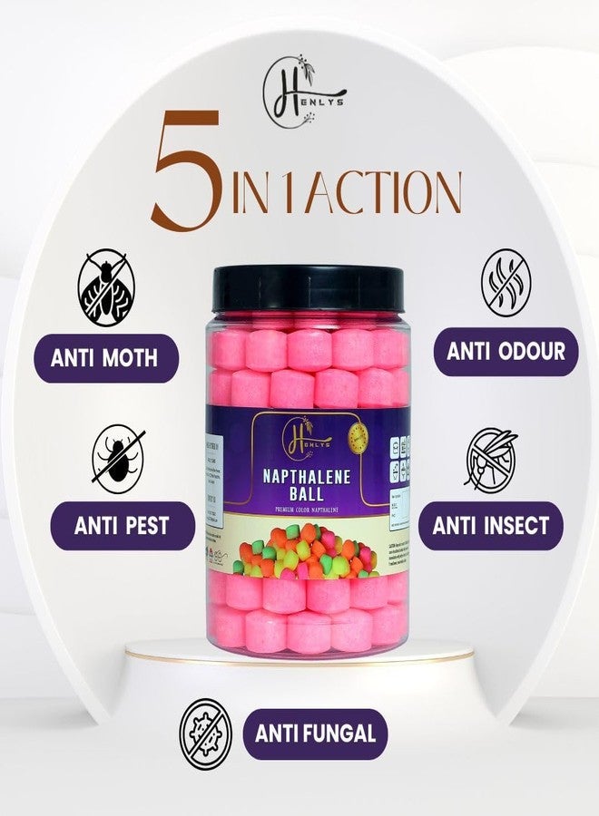 Henlys Pink Naphthalene Balls for Clothes | Bathroom | Wardrobe | Pantry | Moth, Protect Clothes 100% Safe | Smell Free | Stain-Free/Germs Free (400) - Image 3