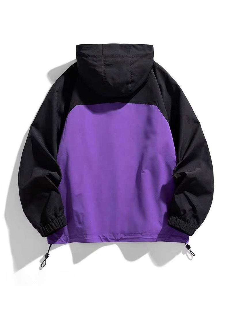 LEE Hooded Jacket Sports And Casual Patchwork Jacket  - Image 2