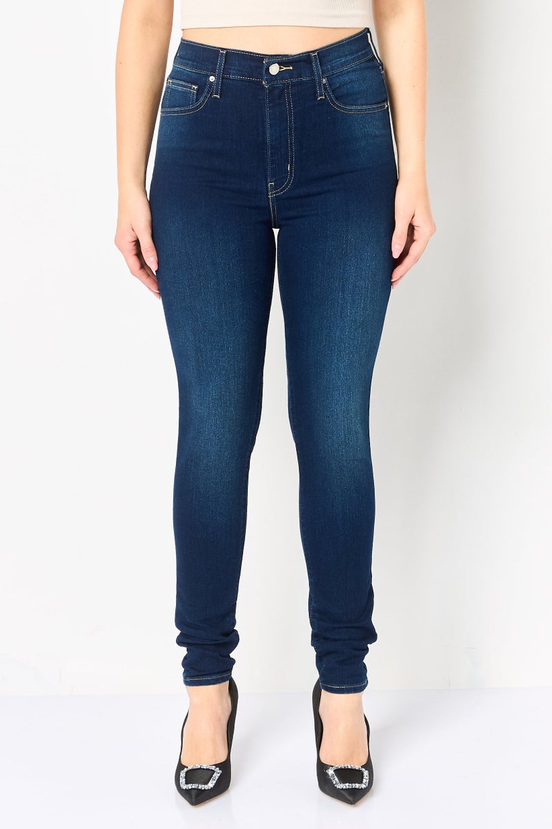 Levi's Women Slim Fit Washed Stretchable Denim, Navy Blue - Image 1