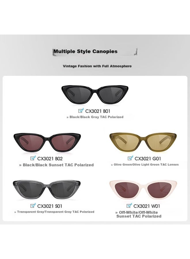 Caxman Gm Cat Eye Sungl For Men And Women, Suitable For Square And Round Faces, Narrow Frame, Uv Protection, Polarized, Slimming Effect, Premium Style Eyewear - Image 2