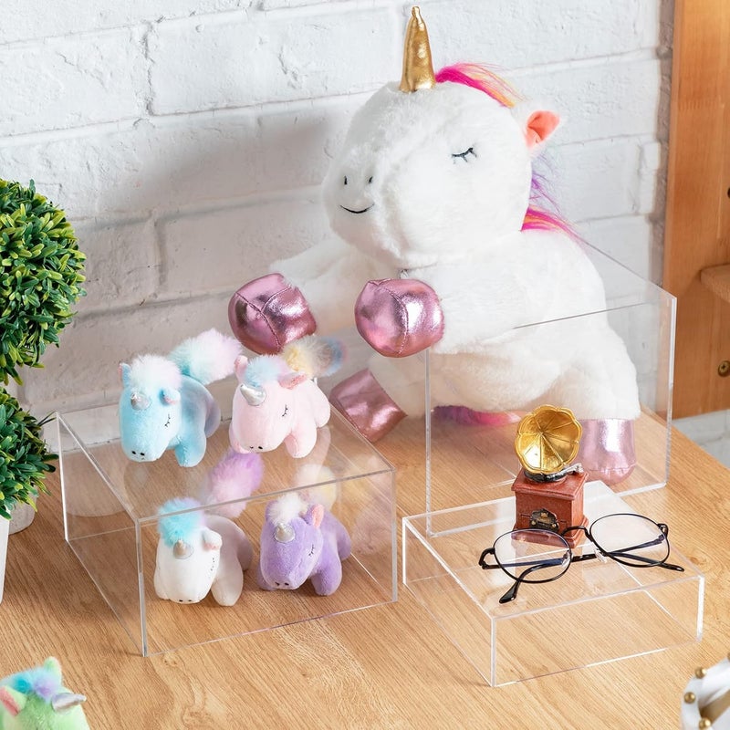 اي ار اس مجموعة ARS® من 6 قطع من حوامل عرض الطعام المصنوعة من الأكريليك الشفاف - حوامل عرض الطعام للمناسبات الخاصة بالضيافة والمقتنيات - Image 5