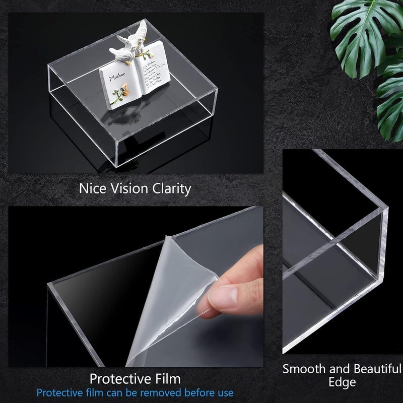 اي ار اس مجموعة ARS® من 6 قطع من حوامل عرض الطعام المصنوعة من الأكريليك الشفاف - حوامل عرض الطعام للمناسبات الخاصة بالضيافة والمقتنيات - Image 4