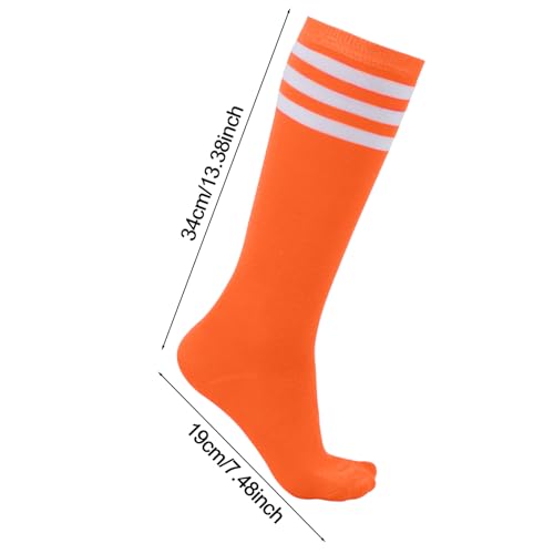 Dxhycc 3 Pairs Kids Soccer Socks Striped Knee High Baseball Softball Athletic Socks for Youth Boys Girls - Image 4