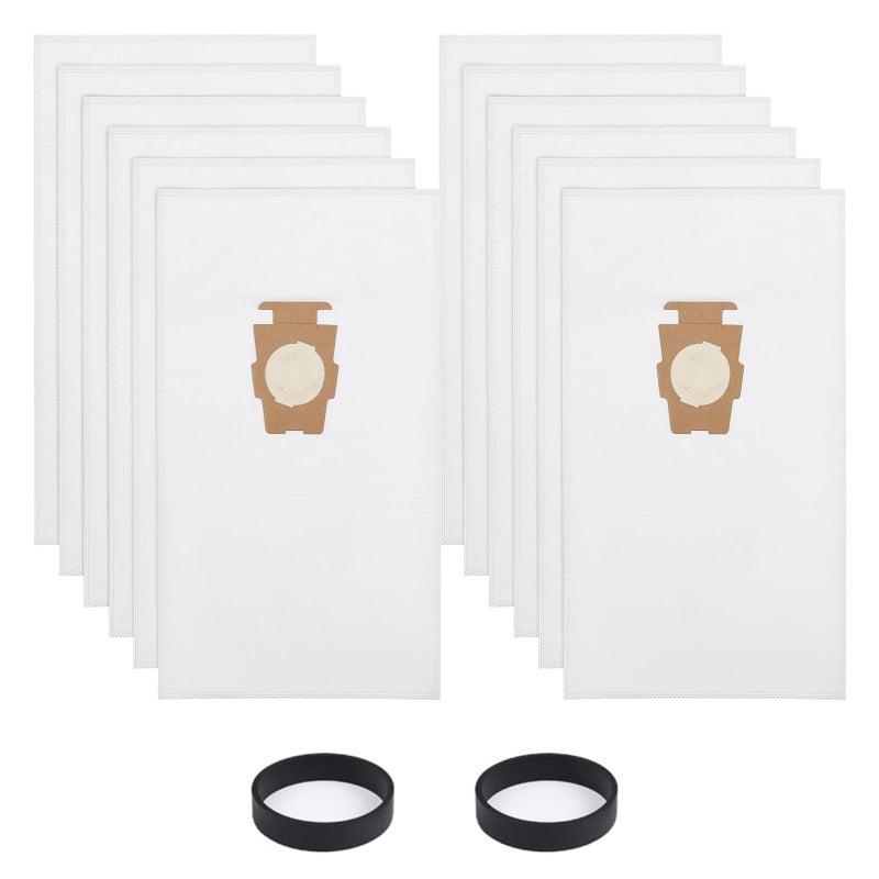 12 Pack Micron Magic Filter Plus Vacuum Bags 205811 204814 204811 for Kb Sentria Sentria II Avalir I Avalir II G3 G4 G5 G6 Diamond Edition Generation 3 Vacuums 12 Bags  2 Belts