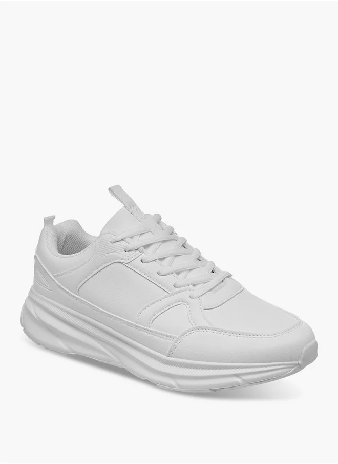 LBL by Shoexpress Men's Panelled Sneakers with Lace-Up Closure