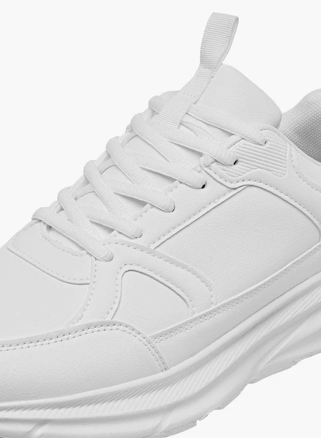 LBL by Shoexpress Men's Panelled Sneakers with Lace-Up Closure