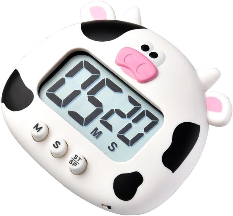 MAGICLULU Cartoon Ox Shape Large Screen Electric Baking Timer for Home Kitchen Visual Countdown Clock with Magnetic Backing and Desktop Stand for Cooking Study and Gift Giving - Image 1