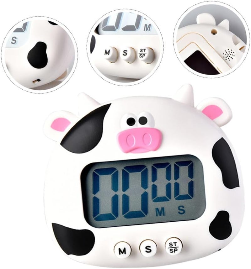 MAGICLULU Cartoon Ox Shape Large Screen Electric Baking Timer for Home Kitchen Visual Countdown Clock with Magnetic Backing and Desktop Stand for Cooking Study and Gift Giving - Image 5