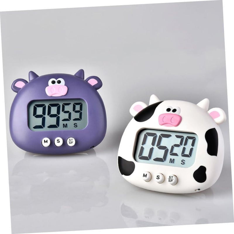 MAGICLULU Cartoon Ox Shape Large Screen Electric Baking Timer for Home Kitchen Visual Countdown Clock with Magnetic Backing and Desktop Stand for Cooking Study and Gift Giving - Image 4