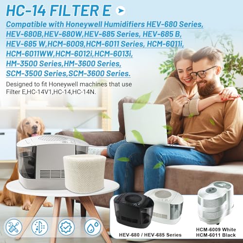 Lemige 3 Pack HC14 Filter E Replacement for Honeywell humidifier HC-14 Series HC-14V1 HC-14 HC-14N, Models HCM-6009 HCM-6011 HEV680 HEV685 Series - Image 2
