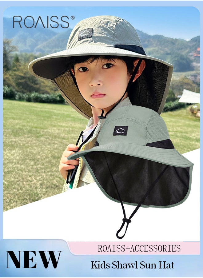 Children's Shawl Sun Hat with Windproof Rope, Summer Sun Beach Anti-ultraviolet Breathable Quick-drying Fisherman Hat Outdoor Accessories - pzsku/ZA6B20E0DE291FDDDCC29Z/45/_/1720429048/ec6d4413-ff36-4d6a-afaf-3337b75fbcba