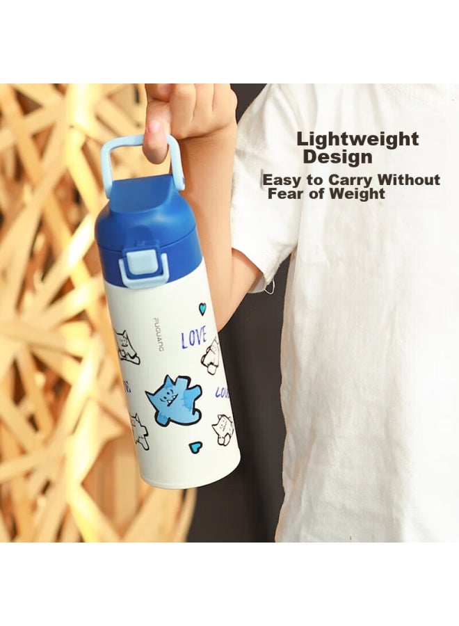 Tomimitsu Fuguang Children's Insulated Cup, 316 Stainless Steel Portable Cup, Large Capacity, For Boys And Girls, Students, Cold Water Bottle, 400ml - Image 2