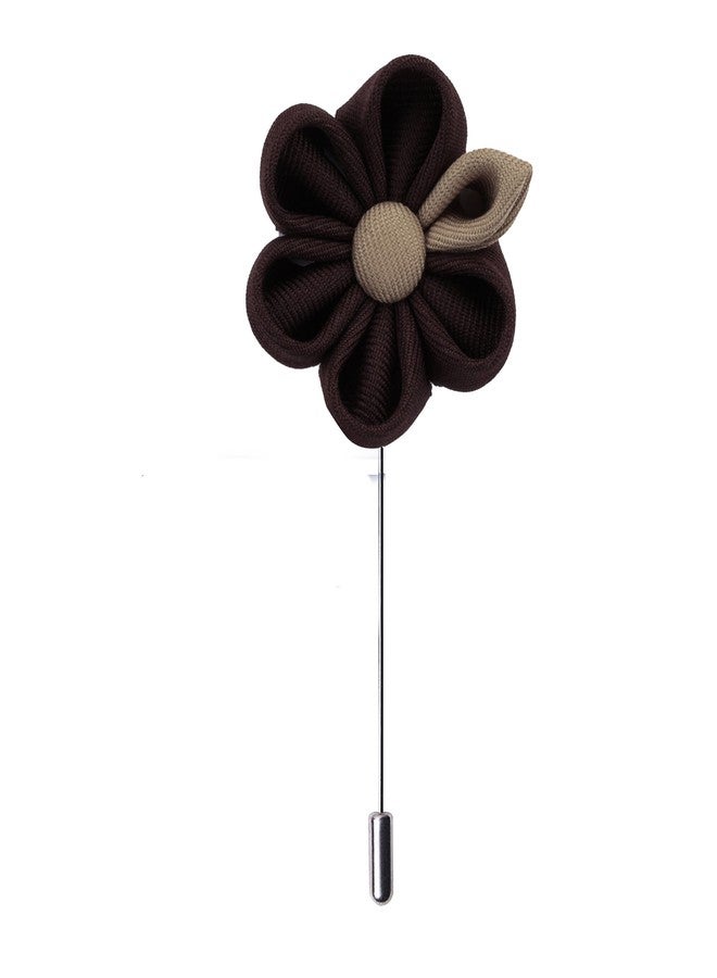 Peluche Dual Shaded Beauty Brown Brooch for Men - Image 1