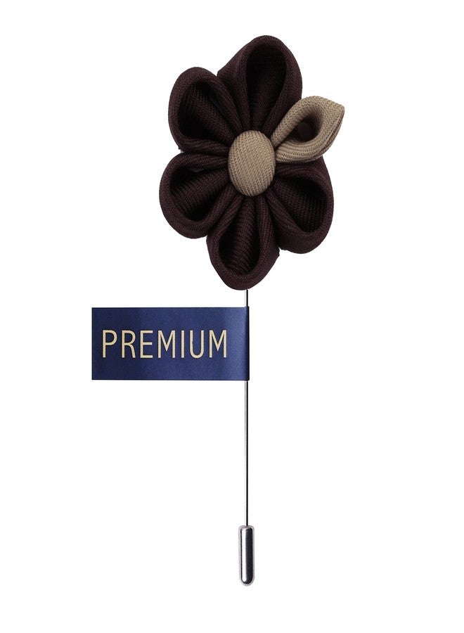 Peluche Dual Shaded Beauty Brown Brooch for Men - Image 2