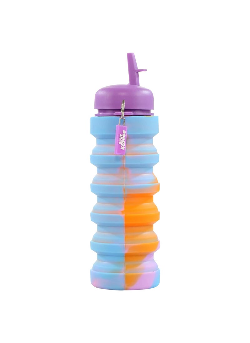 SMILY KIDDOS Smily Kiddos silicone Expandable & Foldable water bottle| soft water bottle comes violet  - Image 3