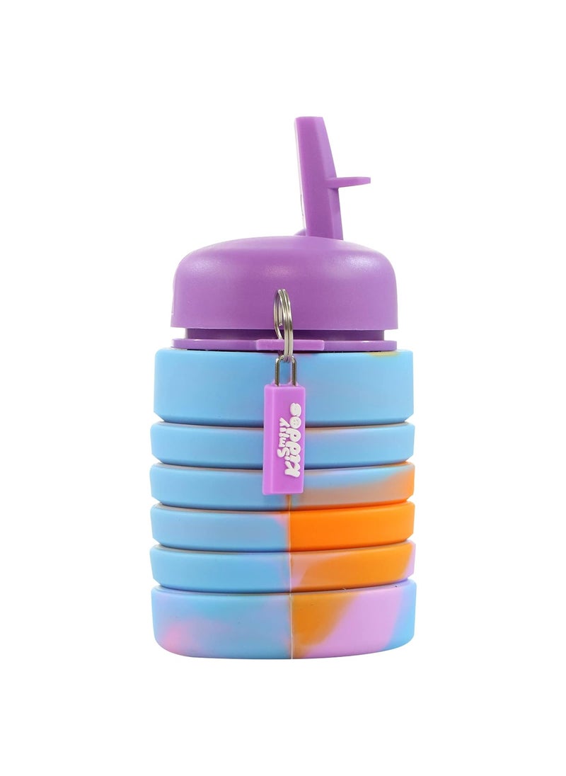 SMILY KIDDOS Smily Kiddos silicone Expandable & Foldable water bottle| soft water bottle comes violet  - Image 2