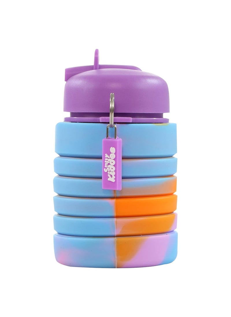SMILY KIDDOS Smily Kiddos silicone Expandable & Foldable water bottle| soft water bottle comes violet  - Image 1