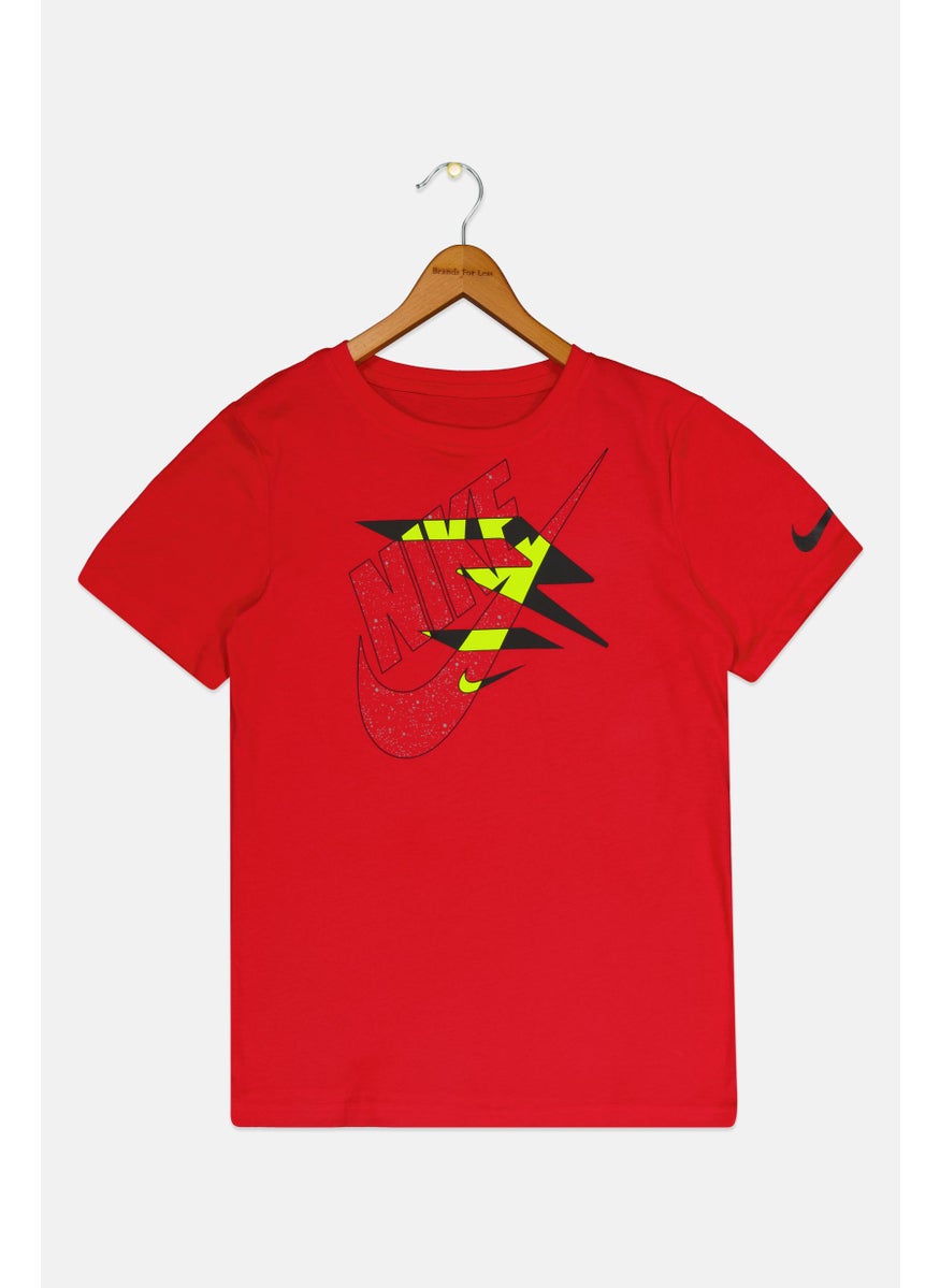 Nike Nike 3Brand by Russell Wilson Kids Boy Sportswear Fit Short Sleeves Outdoor T-Shirt, Red  - Image 1