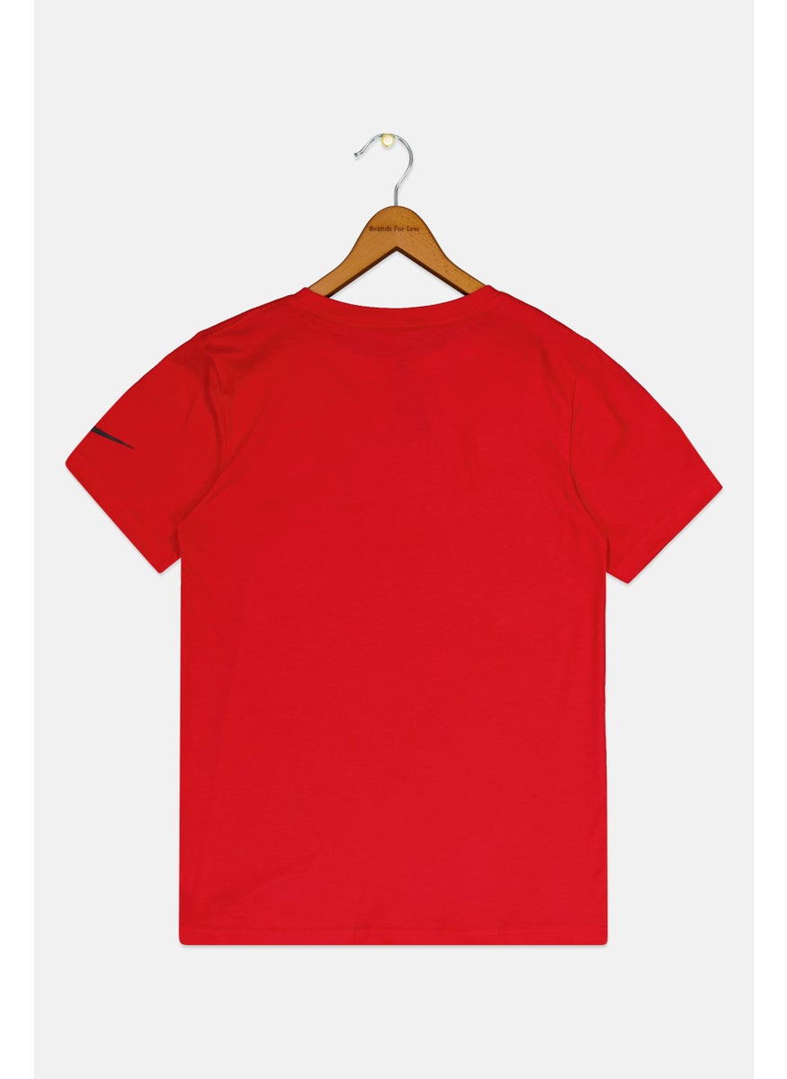 Nike Nike 3Brand by Russell Wilson Kids Boy Sportswear Fit Short Sleeves Outdoor T-Shirt, Red  - Image 2