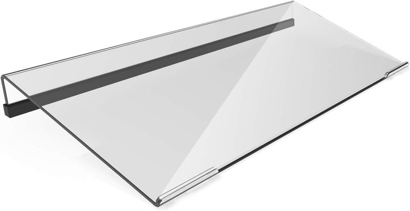 KOTEMON Mini Computer Keyboard Stand-11.8'' x 5.1''-Small Computer Keyboard Tray Acrylic Keyboard Holder for 78 Keys Universal Compact Keyboard, with Black Silicone Strip, Clear - Image 1
