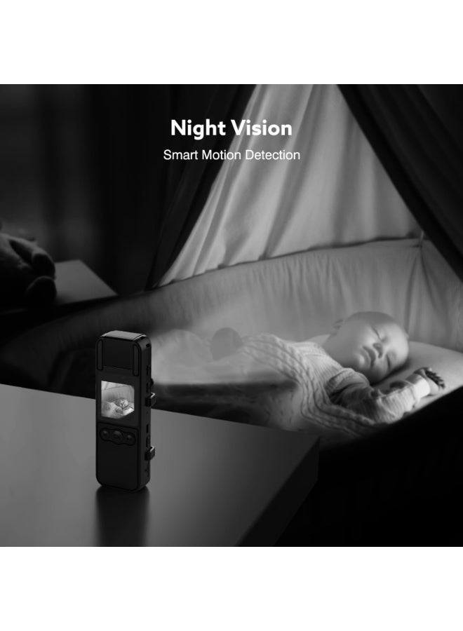 والالا كاميرا للجسم مع تسجيل الصوت والفيديو، كاميرا صغيرة للجسم بسعة 128 جيجابايت مع عدسة دوارة 180 درجة، رؤية ليلية ببطارية تدوم 6 ساعات، كاميرا يمكن ارتداؤها للحيوانات الأليفة والمنزل والمكتب - Image 5