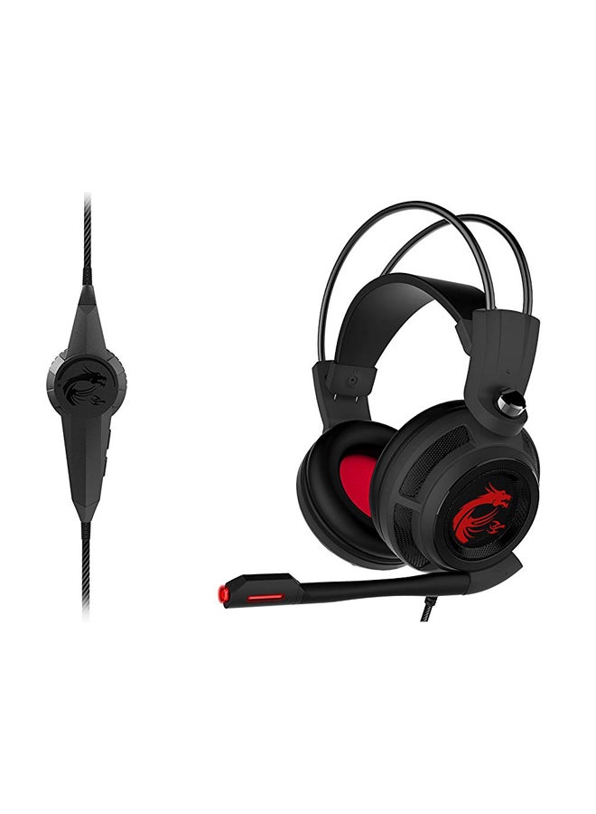 MSI Over-Ear Wired Gaming 7.1 Surround Stereo Headphones Black/Red - Image 4