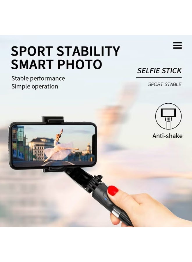 L08 Gimbal Stabilizer for Smartphone with Extendable Selfie Stick and Tripod, 1-Axis Multifunction Remote 360°Automatic Rotation, Auto Balance for iPhone/Android  - Image 5