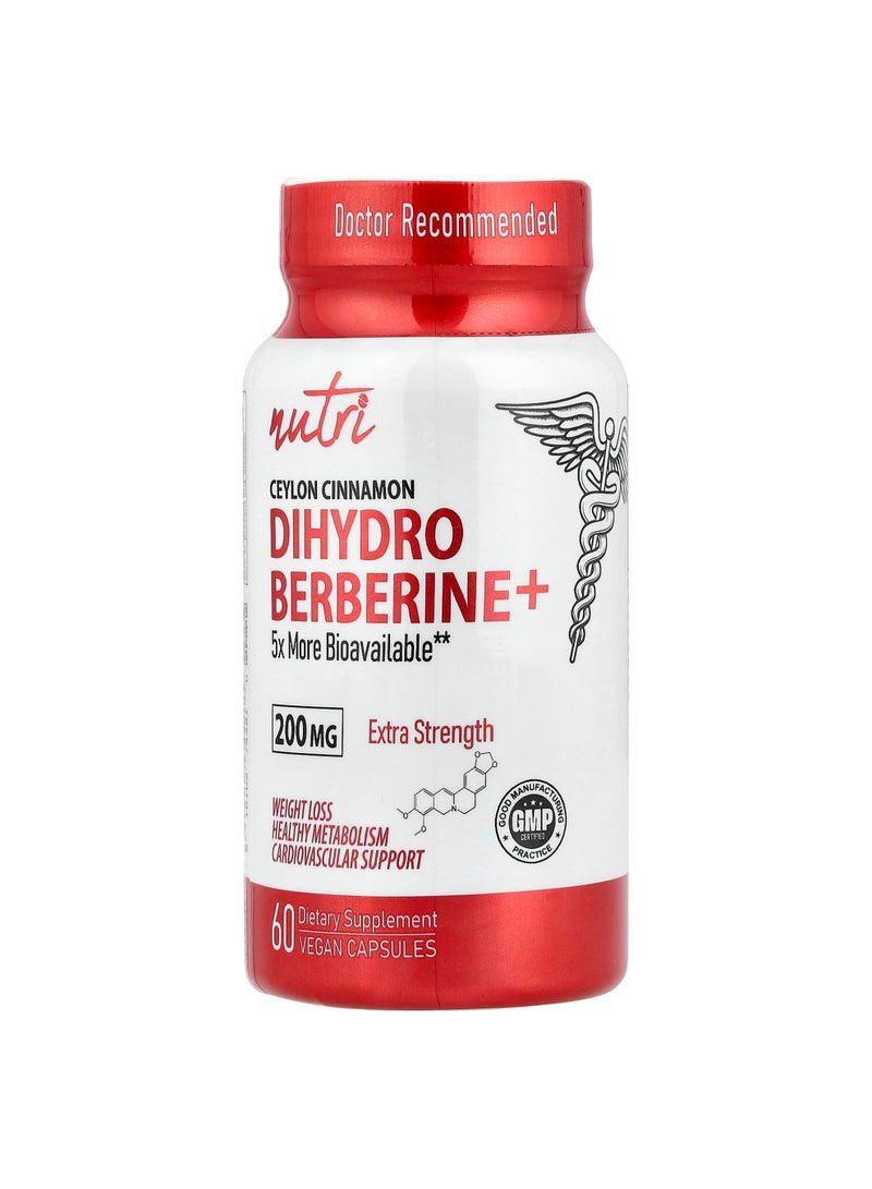 Nutri, Dihydro Berberine+, 60 Vegan Capsules