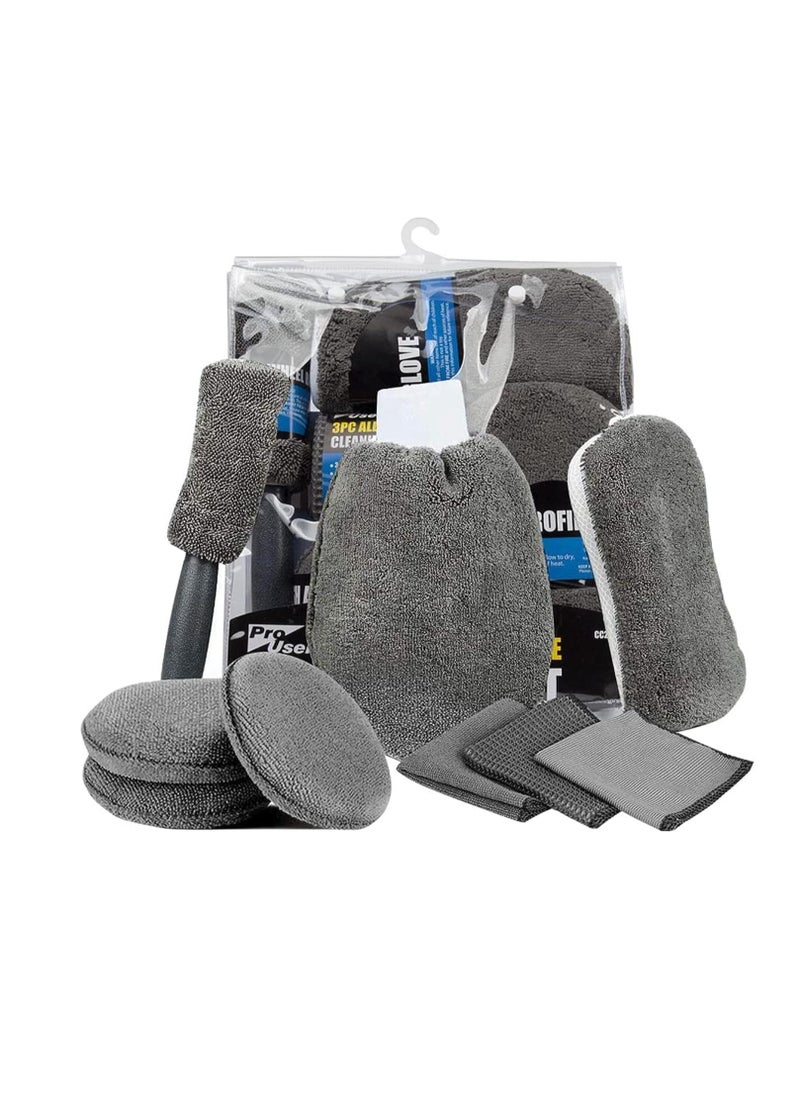 Dubkart - 9 Pieces Microfiber Car Cleaning Kit - Image 1