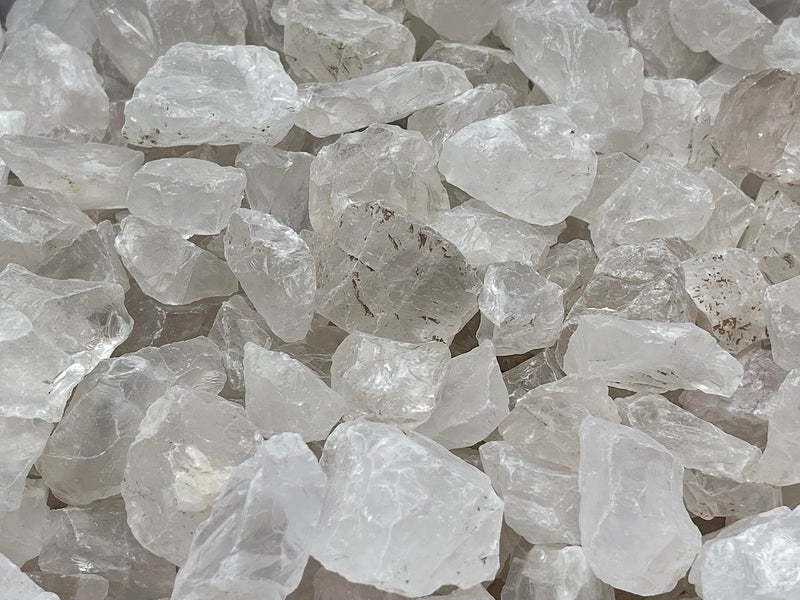 GAF TREASURES Wholesale Raw Clear Quartz Crystals, Natural Clear Quartz Stone, Natural Rough Clear Quartz Crystals, Clear Quartz Rough, Clear Quartz Healing Crystals (Clear Quartz, 0.25 Pound) - Image 1
