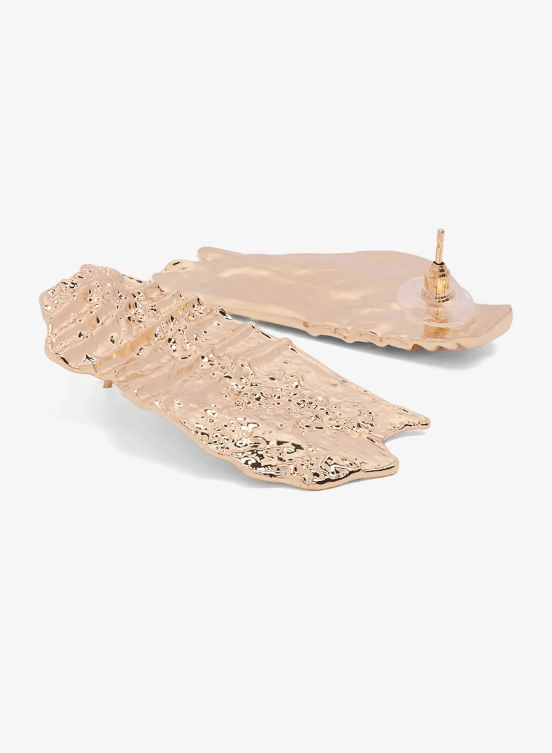 ايلا أقراط ذهبية غير متماثلة