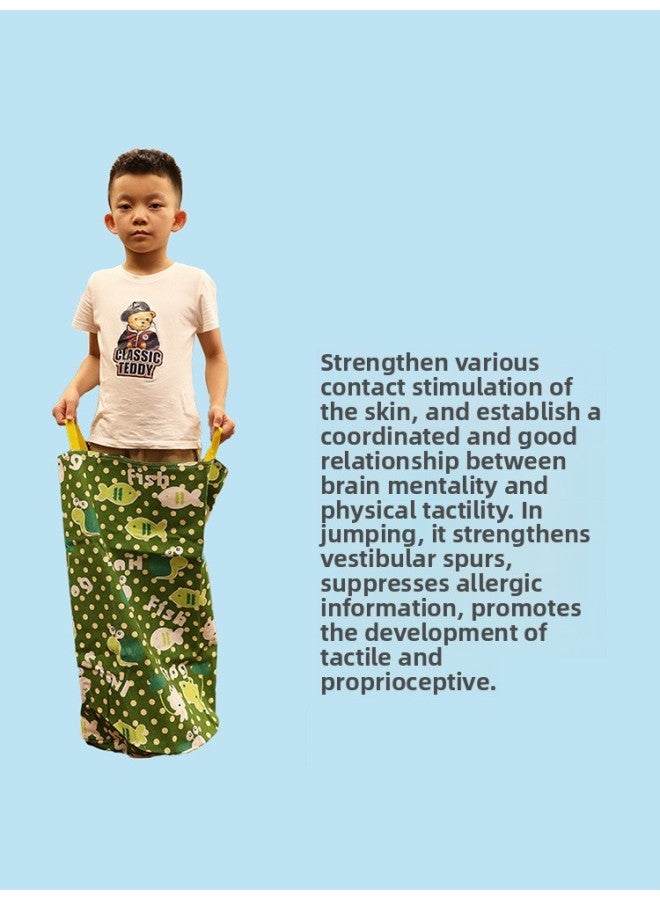 Kangaroo Jumping Bag Kindergarten Jumping Big Bag Sensory Training Equipment Children's Parent-Child Outdoor Sports Fun Toys-Color:Green Frog 100cm For Height Above 140cm - Image 3